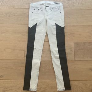 Rag & Bone White w/ Black Striped pants